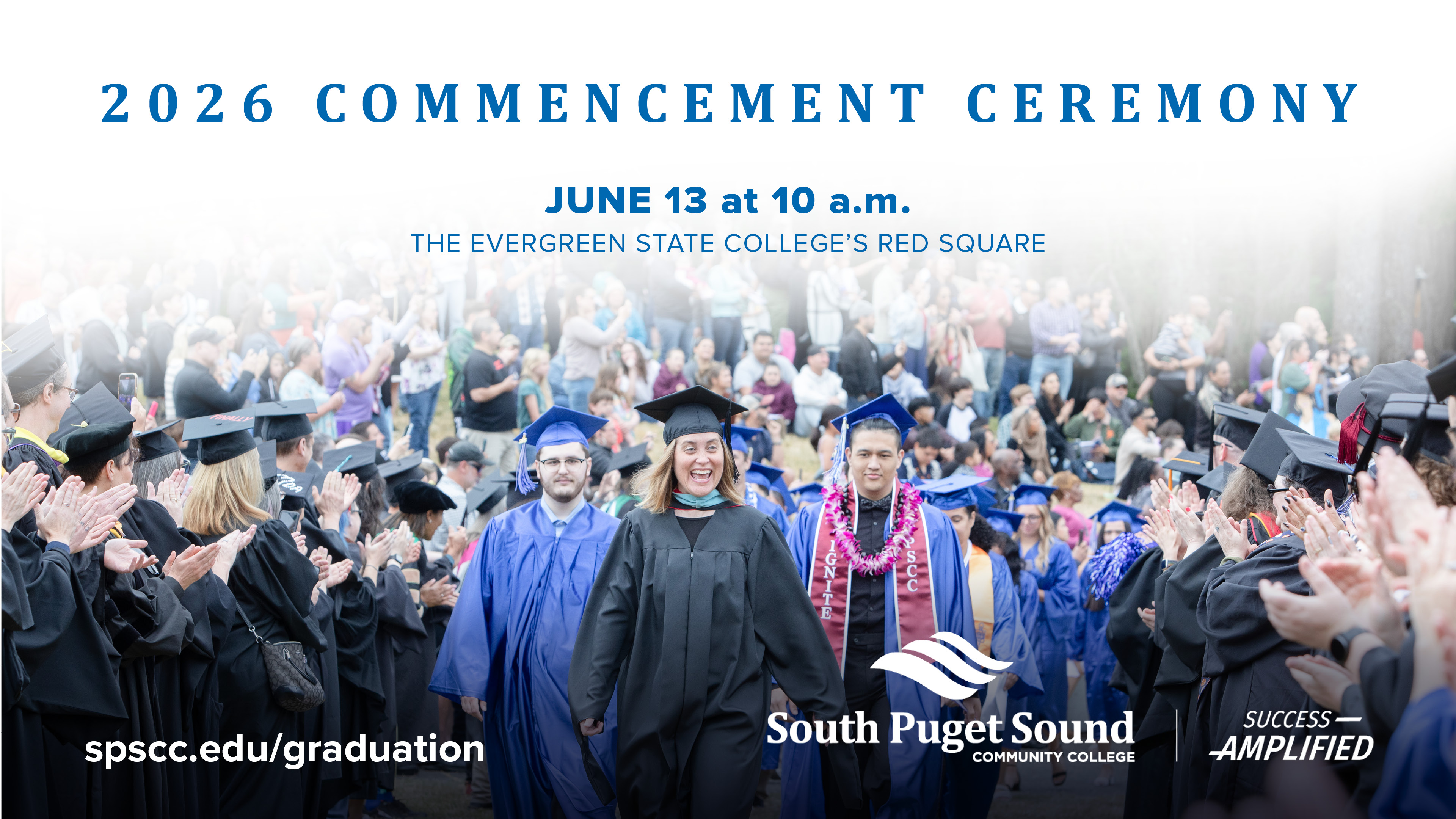 2026 Commencement Ceremony on June 13 at 10 a.m. at The Evergreen State College's Red Square