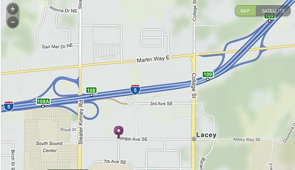 Lacey campus parking map