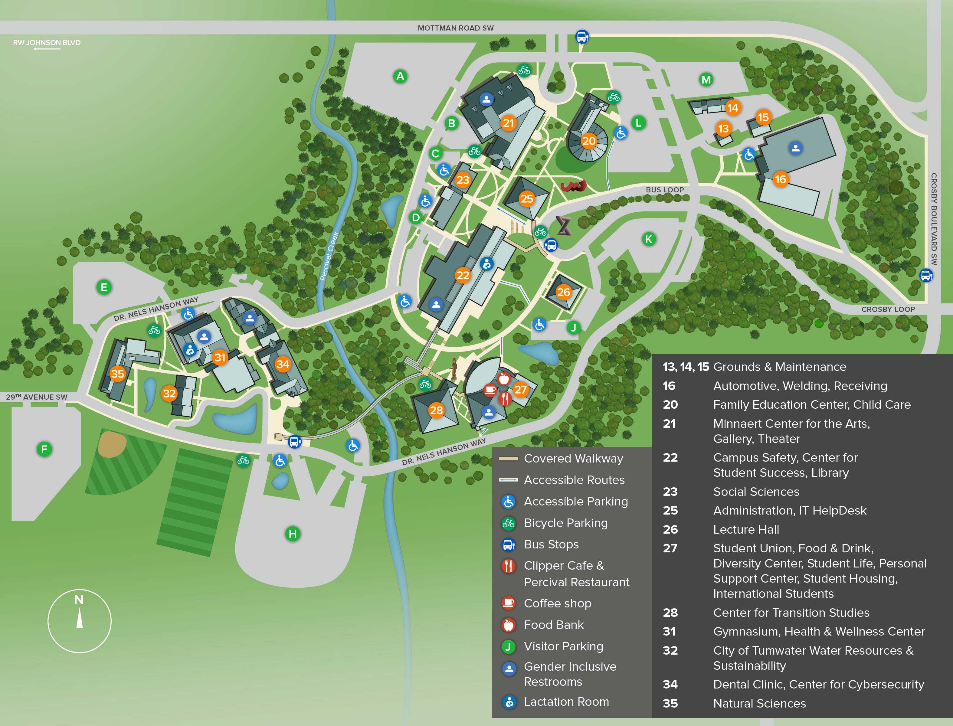 Photo of Olympia Campus map