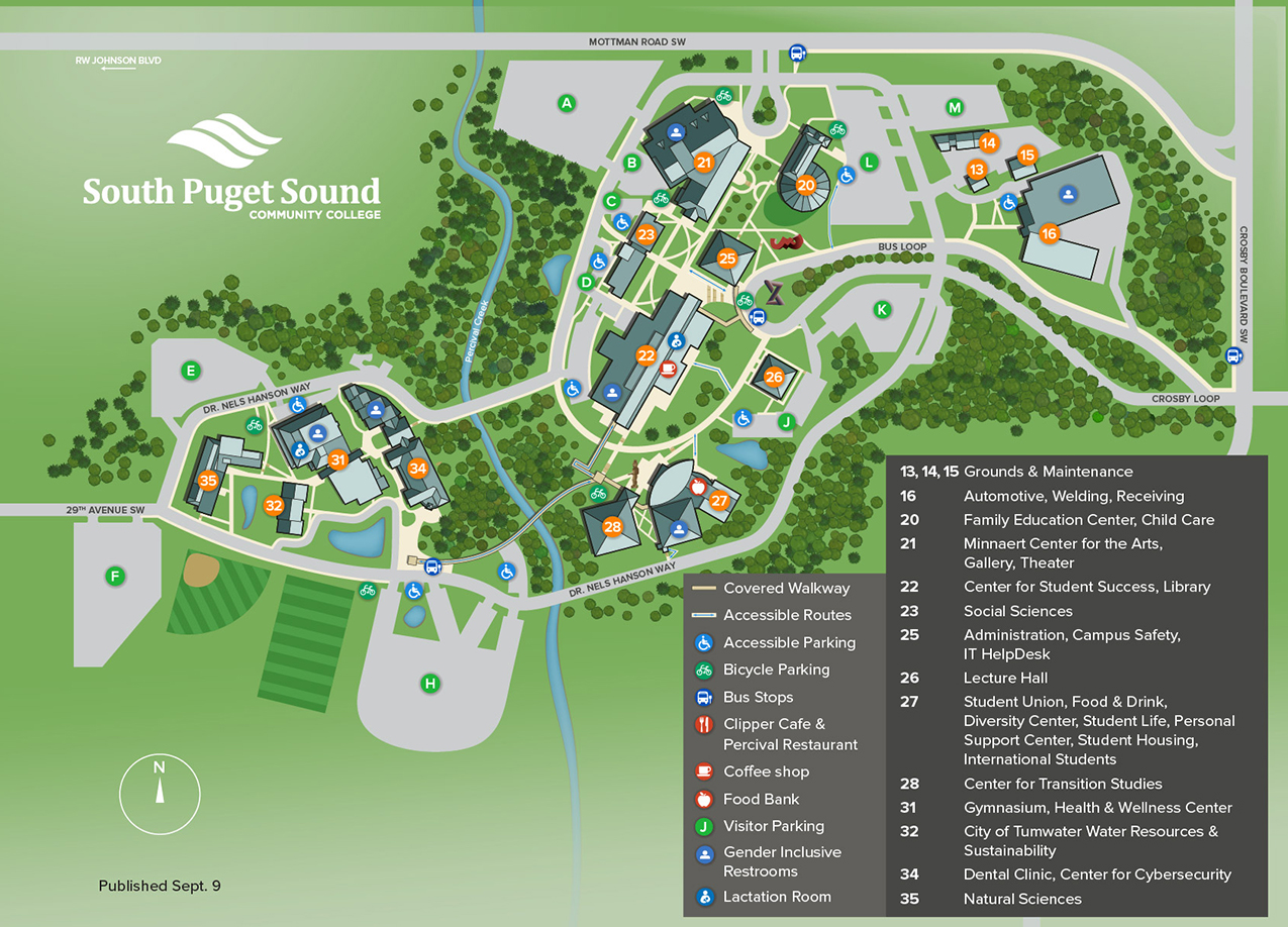 Olympia Campus map September 2024