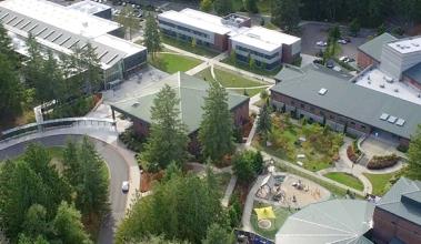 A drone shot of SPSCC's Olympia Campus