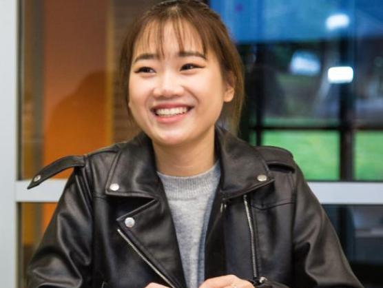 Student Tra Tran smiling