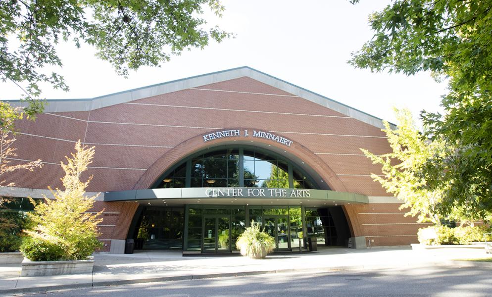 Exterior of the Kenneth J. Minneart Center for the Arts