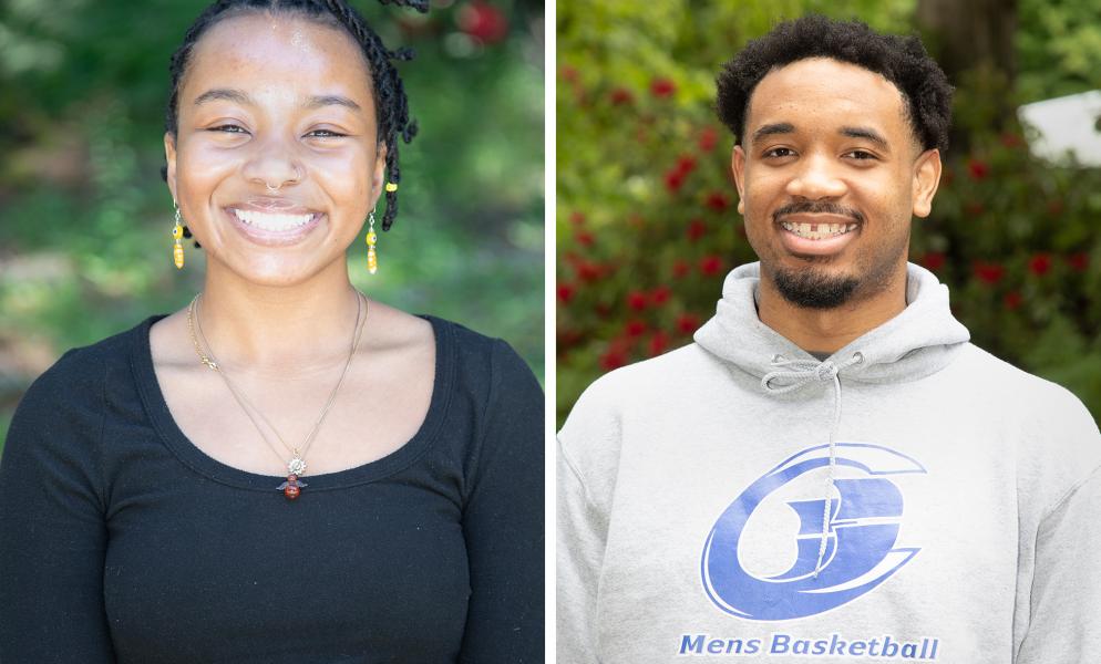 Outstanding Students 2024 Kychelle Barnes and Jemoi Davis