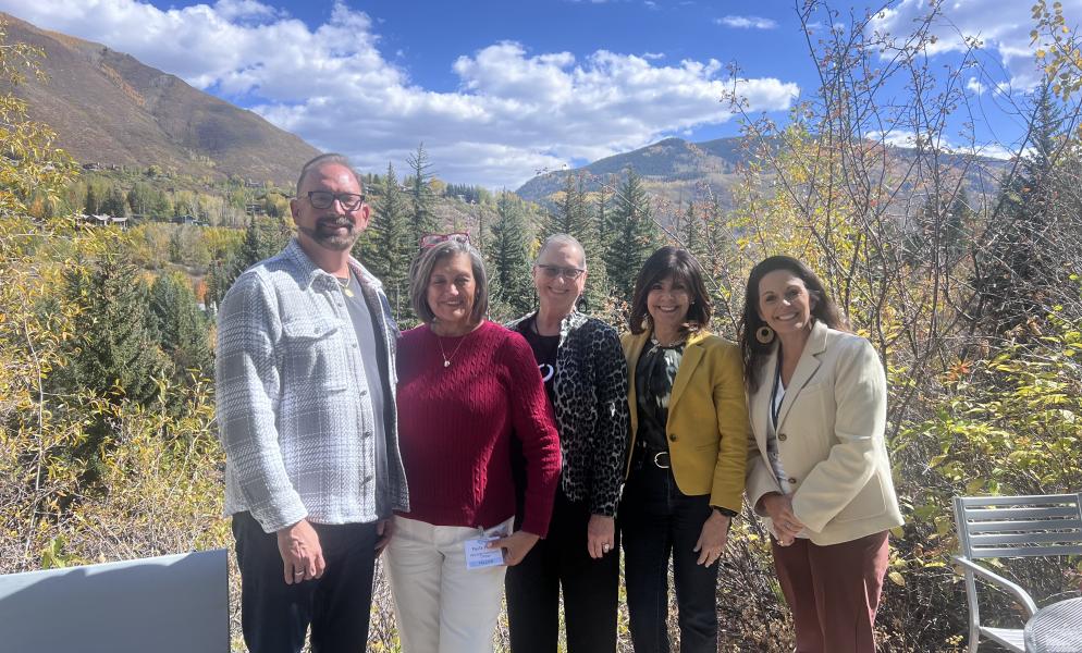 Dr. Timothy Stokes, President of SPSCC, with three other community college presidents and an Aspen Institute staff member in Aspen, Colorado