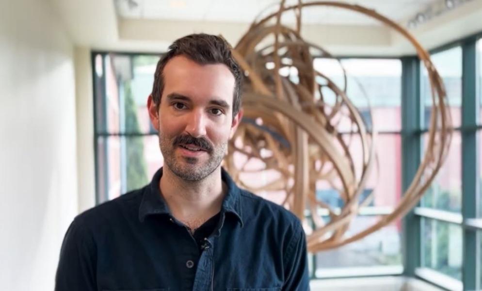 Visiting Artist Jonathan Happ in SPSCC's Building 21